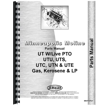 New Parts Manual Made For Minneapolis Moline Tractor Model UTN